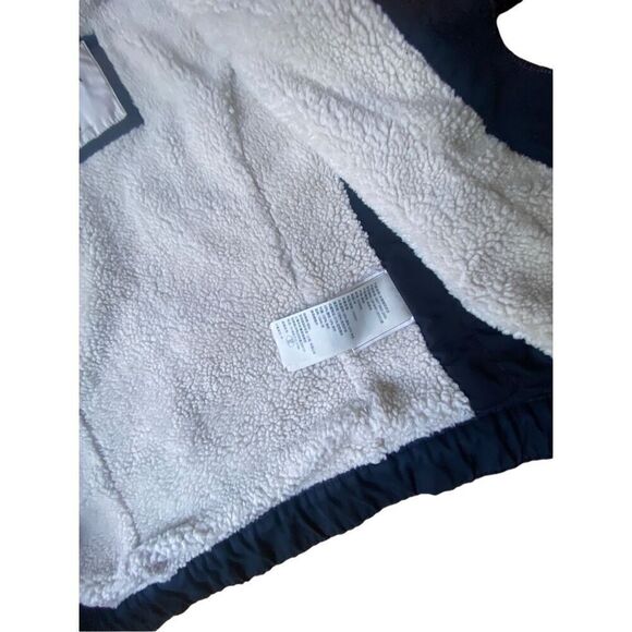 Hollister Black Sherpa Lined Full Zip Coat Toddle Wooden Buttons Medium - Picture 3 of 6